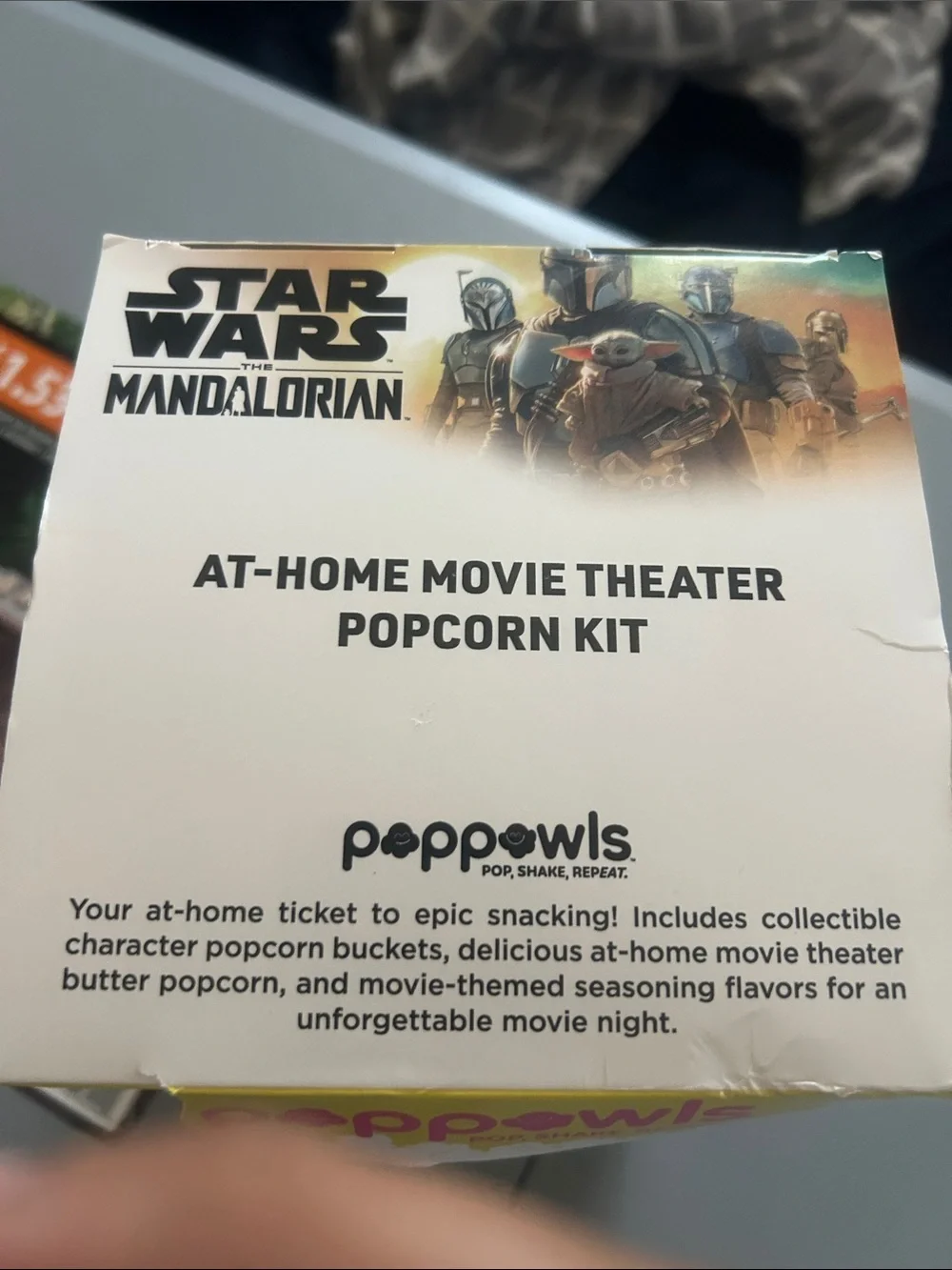 Star Wars Grogu Green and Tan Kids Popcorn Bucket